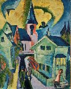 Ernst Ludwig Kirchner Konigstein with red church France oil painting artist